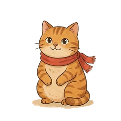 빨간 목도리를 두른 고양이 보리